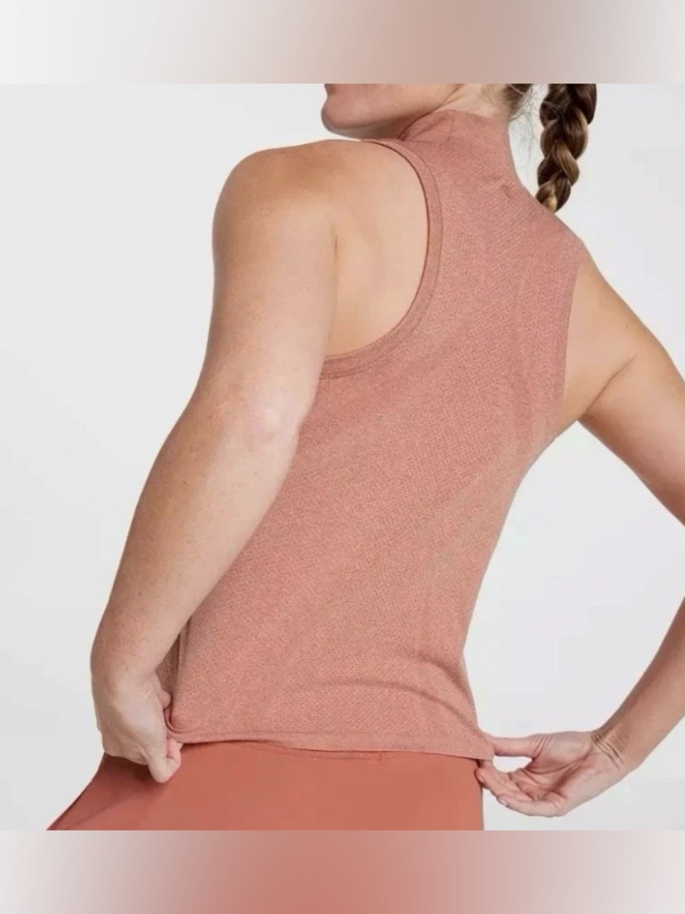 NWT CALIA Sleeveless Mock Neck Athleisure Golf Yoga Tank XL/L Dusty Rose Brown